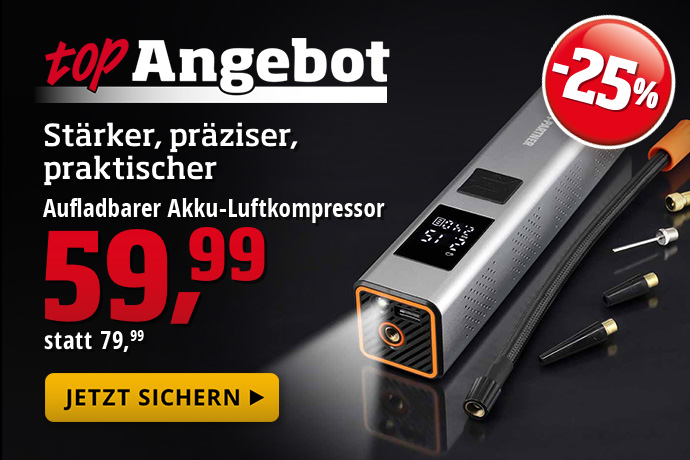 Topangebot - Aufladbarer Akku-Luftkompressor
