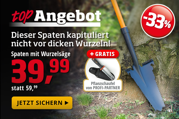 Topangebot - Spaten mit Wurzelsäge