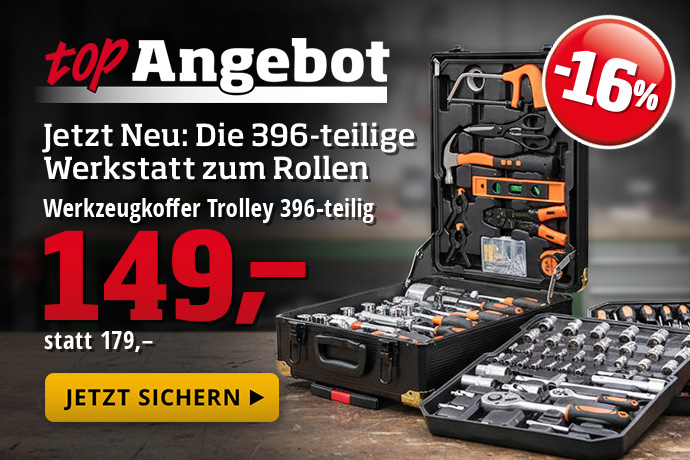 Topangebot - Werkzeugkoffer Trolley 396-teilig