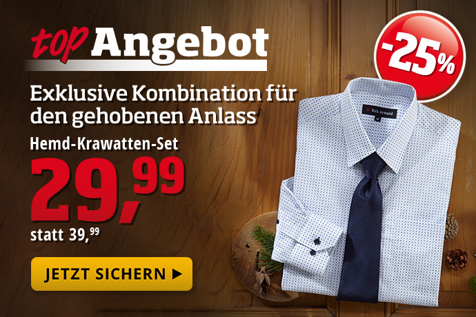 Topangebot - Hemd-Krawatten-Set