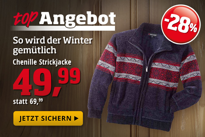 Topangebot - Chenille Strickjacke