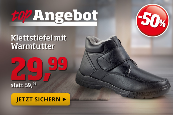 Topangebot - Klettstiefel mit Warmfutter