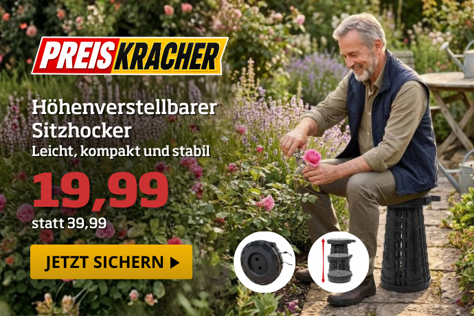 Preiskracher - Höhenverstellbarer Sitzhocker
