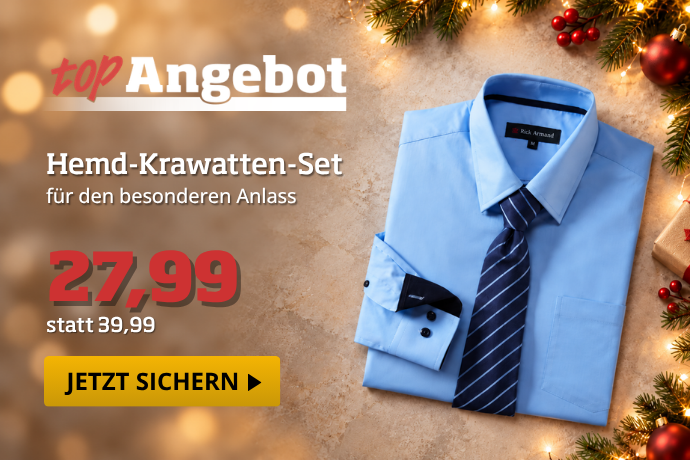 Topangebot - Hemd-Krawatten-Set