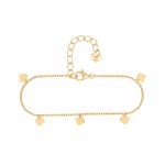 Armband 925 Silber vergoldet Anhänger Kleeblatt günstig online kaufen