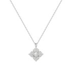 Anhänger mit Kette Royal Flower 925/- Sterling Silber rhodieniert Zirkonia günstig online kaufen