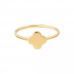 Ring 925 Sterling Silber gelb vergoldet Clover Kleeblatt günstig online kaufen