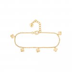 Armband 925 Sterling Silber gelb vergoldet Anhänger Clover Kleeblatt günstig online kaufen