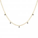 Halskette 925 Silber vergoldet Hämatit günstig online kaufen