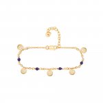 Armband 925 Silber vergoldet Lapislazuli Plättchen günstig online kaufen