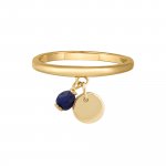 Ring 925 Silber vergoldet Anhänger Lapislazuli Plättchen günstig online kaufen