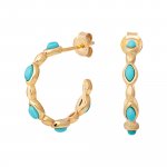 Creolen 925 Silber vergoldet Türkis günstig online kaufen