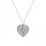 Anhänger mit Kette 925/- Sterling Silber rhodiniert Glänzend 38+5cm Zirkoni günstig online kaufen