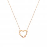 Kette 925 Sterling Silber rosevergoldet Glänzend 42+3cm Zirkonia Weiß günstig online kaufen