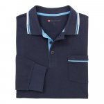 Piqué-Langarmshirt günstig online kaufen