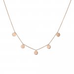 Halskette 925 Sterling Silber rosévergoldet Plättchen Boho günstig online kaufen