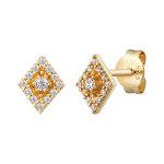 Ohrstecker 925 Sterling Silber vergoldet Raute Zirkonia günstig online kaufen