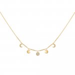 Halskette 925 Silber vergoldet Anhänger Mondphasen Zirkonia günstig online kaufen