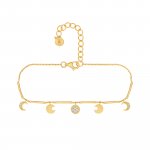 Armband 925 Silber vergoldet Anhänger Mondphasen Zirkonia günstig online kaufen