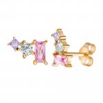 Ohrstecker 925 Sterling Silber gelb vergoldet Zirkonia Pastell günstig online kaufen