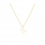 Anhänger mit Kette 925-Sterling Silber vergoldet Glänzend 42cm Steinbock günstig online kaufen