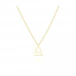 Anhänger mit Kette 925-Sterling Silber vergoldet Glänzend 42cm Waage günstig online kaufen