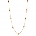 Halskette 375 Gelbgold mit Zirkonia bunt günstig online kaufen