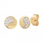 Ohrstecker 925 Silber vergoldet Yin&Yang Zirkonia günstig online kaufen