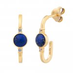 Creolen 925 Silber vergoldet Lapis und Zirkonia günstig online kaufen