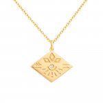 Halskette 925 Sterling Silber Topas Tattoo Motiv Raute günstig online kaufen