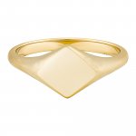 Ring 925 Sterling Silber vergoldet Siegelring Raute günstig online kaufen