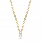 Halskette 585 Gelbgold mit einem im Labor gezüchteten Diamanten günstig online kaufen