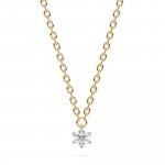 Halskette 585 Gelbgold mit im Labor gezüchtetem Diamanten günstig online kaufen