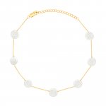 Halskette 925 Silber Choker vergoldet flache Süßwasserzucht Perlen günstig online kaufen