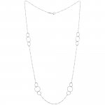 Kette 925/- Sterling Silber diamantiert rhodiniert 80 cm günstig online kaufen