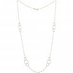 Kette 925/- Sterling Silber diamantiert vergoldet 80 cm günstig online kaufen