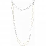 Kette 925/- Sterling Silber rhodiniert/vergoldet 80 cm günstig online kaufen