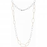 Kette 925/- Sterling Silber rhodiniert/rotvergoldet 80 cm günstig online kaufen