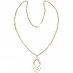 Kette 925/- Sterling Silber dreifarbig diamantiert 70 cm günstig online kaufen