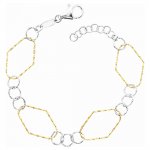 Armband 925/- Sterling Silber rhodiniert/vergoldet 19 günstig online kaufen