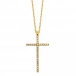 Anhänger mit Kette 925/- Sterling Silber vergoldet mit Anhänger Kreuz günstig online kaufen