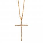 Anhänger mit Kette 925/- Sterling Silber rotvergoldet mit Anhänger Kreuz günstig online kaufen