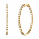 Klappcreolen 925/- Sterling Silber vergoldet Zirkonia 30 mm günstig online kaufen