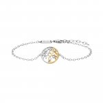 Armband 925 Silber rhodiniert teils vergoldet Liebesbaum Zirkonia günstig online kaufen