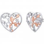 Ohrstecker 925/- Sterling Silber teils rosé vergoldet Zirkonia günstig online kaufen