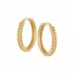 Creolen 925-Sterling Silber vergoldet Glänzend 1,45cm günstig online kaufen