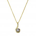 Halskette 375/- Gelbgold Zirkonia günstig online kaufen