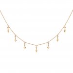 Halskette 925 Silber vergoldet mit Zirkonia günstig online kaufen