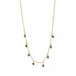 Anhänger mit Kette 925 Sterling Silber vergoldet Malachit günstig online kaufen