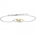 Armband 925/- Sterling Silber rhodiniert/vergoldet 8 Zirkonia günstig online kaufen